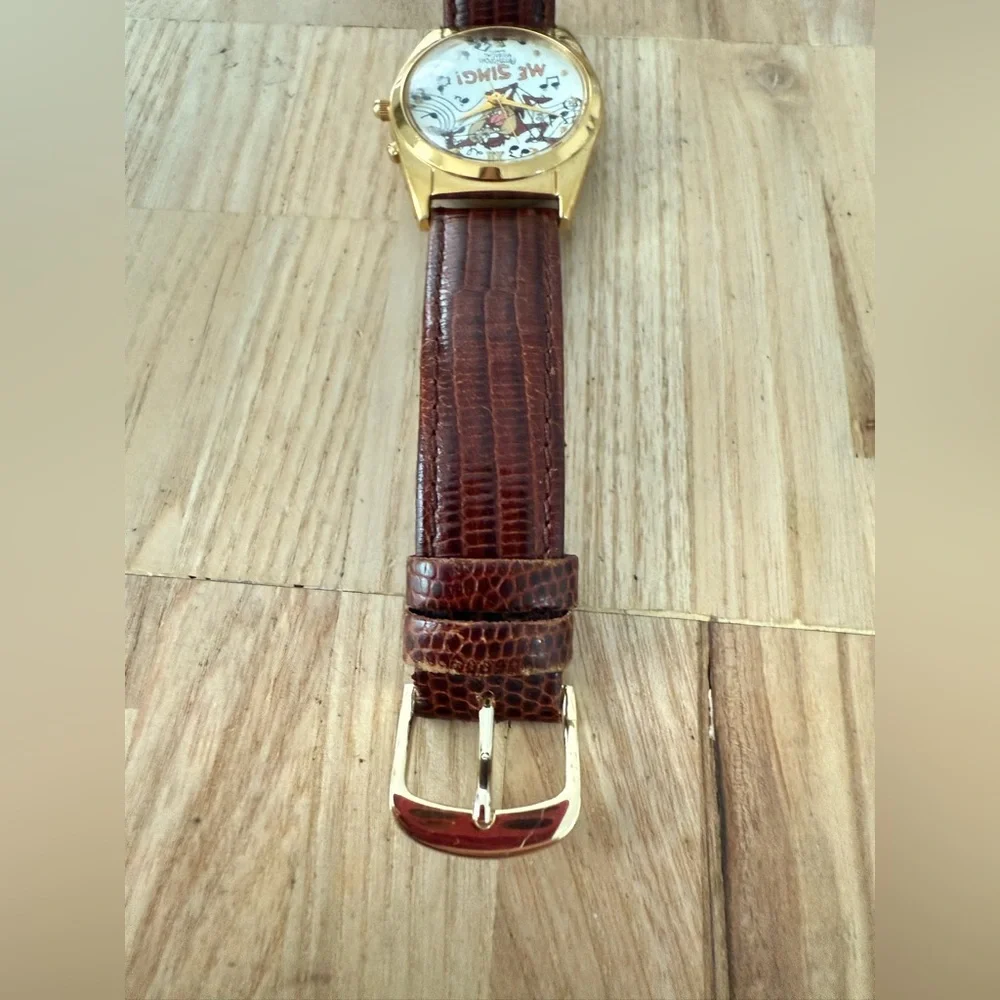 Vintage 90s Looney tunes Taz Tasmanian devil musical watch NEW BATTERY